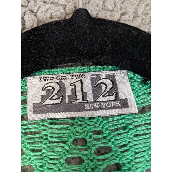 212 Studio New York Women's Green Crochet Large Cardigan Grandma Festival - Picture 2 of 9